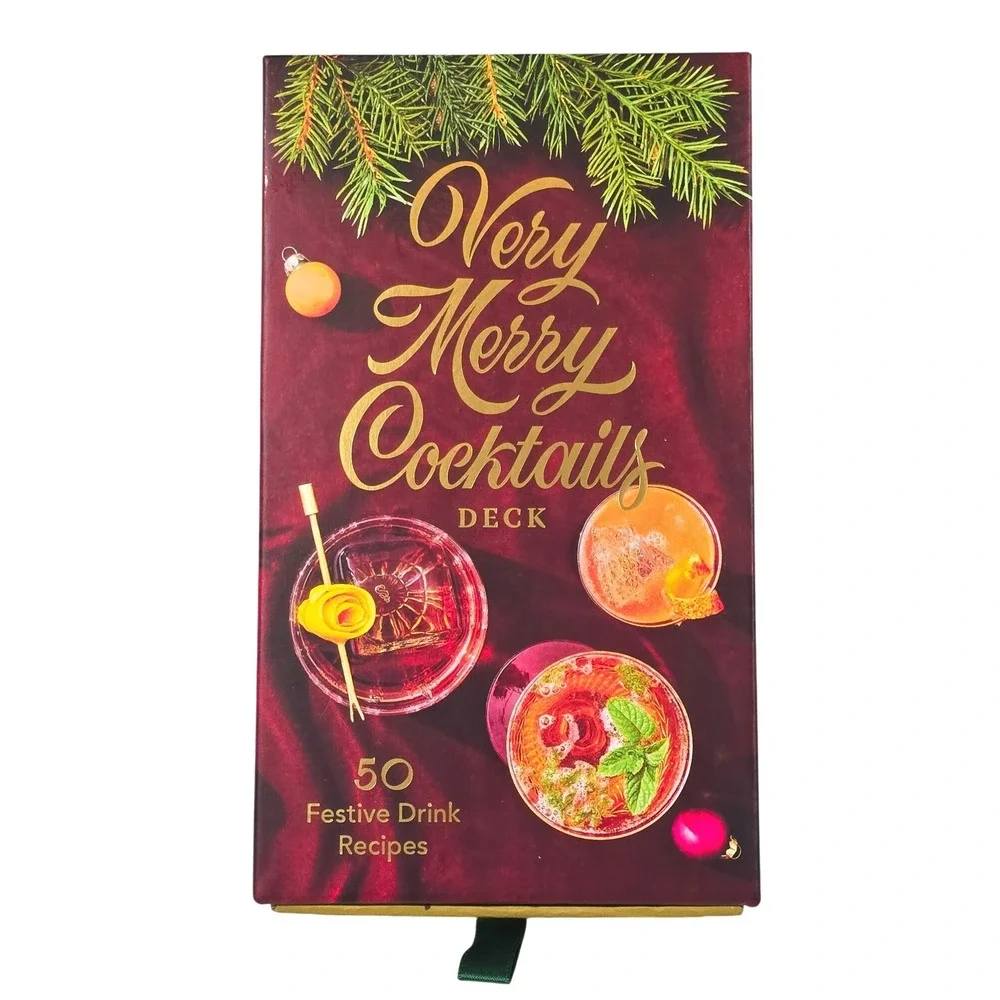 Chronicle Books Very Merry Cocktails Deck‎ 50 Festive Drink Recipes Holiday Gift
